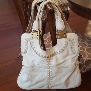 Rafe New York Cream Leather Shoulder handbag Or Tote